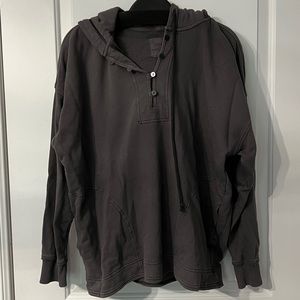 Aerie Beach Weekend Oversized Hoodie Sweatshirt charcoal